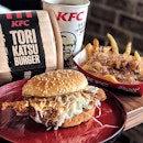 Tori Katsu Burger Deluxe Meal—$8.75
New ultimate burger from @kfc_sg bringing us the Japanese twist with fries topped with bonito flakes.