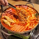 Army stew at an authentic Korean restaurant run by Koreans.