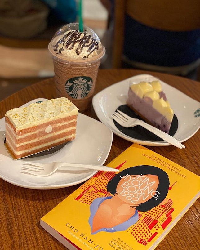 A good read with cakes and drink.