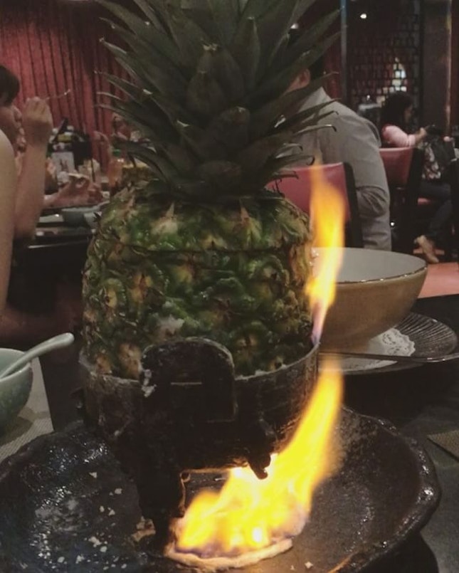 Watch this pineapple burn!