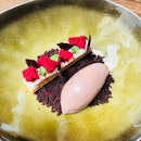 Red Velvet Cheesecake With Chocolate Gelato