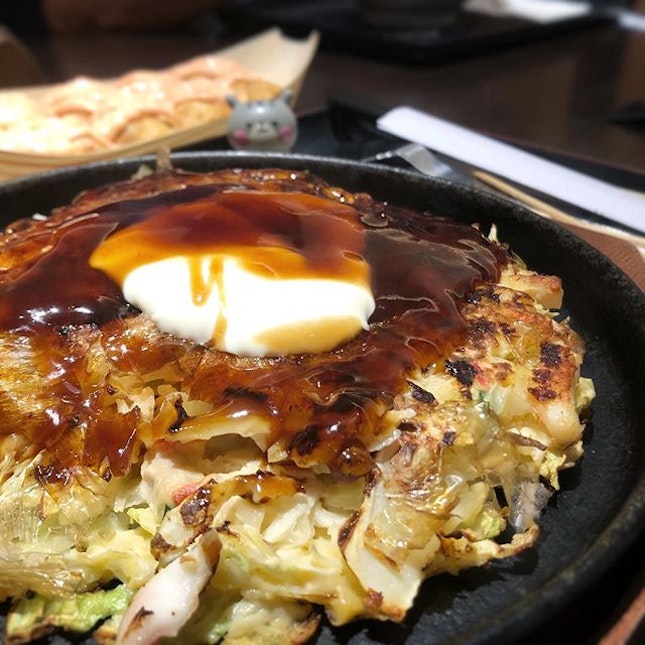 Okonomiyaki and mentaiko takoyaki!