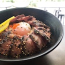 One of their newer bowl - beef short rib with onsen egg!