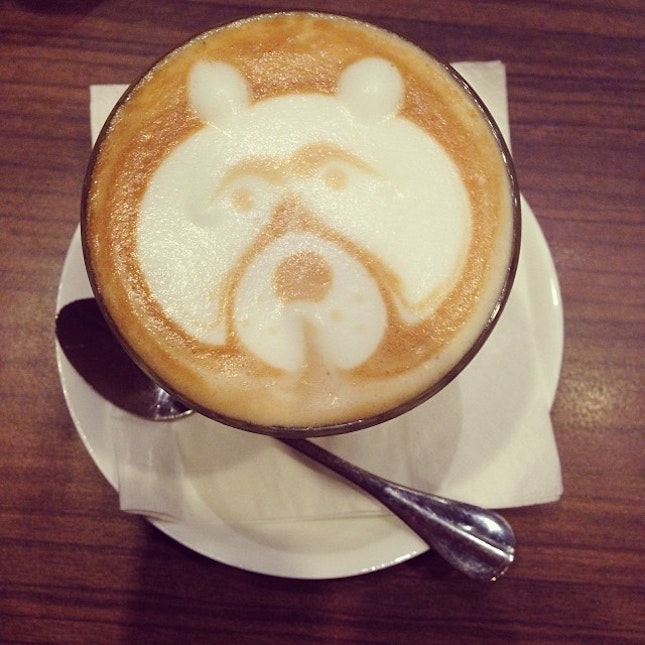 Hi #bear~ #coffee #coffeeart #latte #lunch #familytime