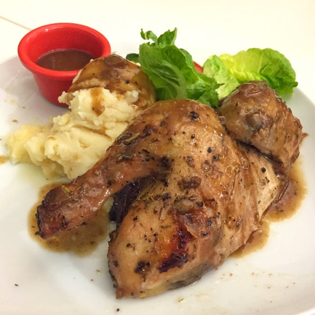 Roasted Rotisserie Half Chicken ($9.80++)