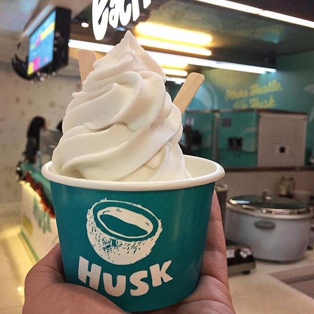 A Tall ($5) cup of Coconut Soft Serve from the newly opened HUSK.