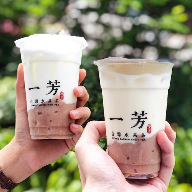 @yifangtea.sg has launched two new taro drinks (Taro Latte / Taro Green Tea Latte) in their menu, and going at a promotional price of $5 (UP $5.70) each till today.