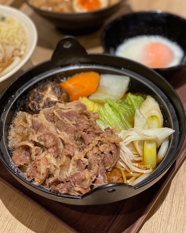 Beef / Pork Sukiyaki Udon ($12.80 / $11.80)