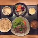 Grilled Beef Set (with Sashimi: $25++, without: $18++)