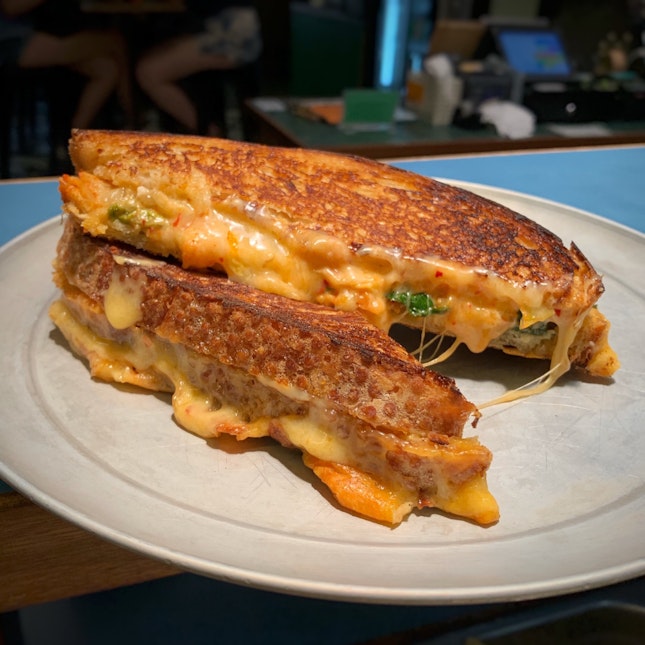 The Kimchi Grilled Cheese Sandwich Is Tasty!
