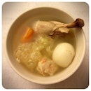 20120221 Chicken, cabbage, carrots, Fishball, prawnball, fishmaw soup for the soul.