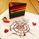 Black Rainbow Cake~ 🍰#foods#foodie#foodsg #foodporn #foodlover #foodisfuel#foodloveme #foodamology #foodjourney #foodnonstop#foodstagram#foodtoshare #foodstamping#foodforfoodies #foodlovesmetoo #foodphotography #sgfood#sgfoodies#openricesg #sgigfoodies#instafood #instadelicious #rainbowcake #hangoutcafesg #hangoutcafe #whati8today #8dayseatout #burpple #sgfoodiary