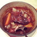 Beef cheek with bacon mushroom and carrot #dinner