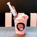 Strawberry Rose

One of the signature options, it comes with a swirl soft-serve that combines both flavours available here: Sea Salt Hokkaido Milk & Pink Coconut, topped with 2 sticks of strawberry Pocky, strawberry white rose sauce and Horlicks crumble.