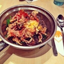 Glass noodles with black pepper soft-shell crab in 'claypot'🍴 This was a really yummy dish!