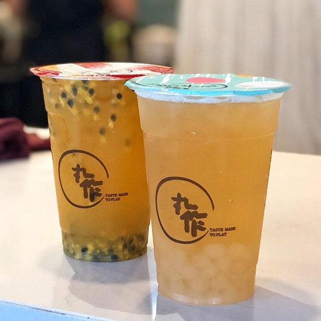 Brown rice sencha ($2.60)
Passionfruit pulp green tea ($3.70)
⭐️ 4/5 ⭐️
🍴Offering special flavoured pearls, we tried the peach pearls that were tasty and chewy although a bit dense.