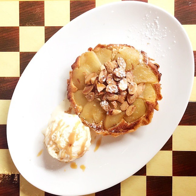 Sneak Preview: Almond Pear Tart ($12+) - to be launched @rooseveltsdinerbar  this coming Saturday 9th May 
In conjunction with Mother's day, all desserts will be 20% off if you follow us on instagram 
Call 6536 3518 for reservations now!