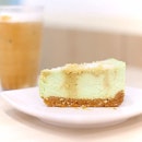 This is the Pandan Gula Melaka Cheesecake from The Cook & and The Barista, a new cafe in the house.