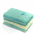 A BLUE Cotton Candy old fashioned cake, soft like sponge.