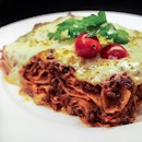 Those pillow-like pasta and beef ragu that has been mixed well with the bolognese sauce stays beneath a blanket of cheese in this wonderfully executed Lasagne al ragu ($18). 