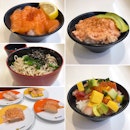 Mini Salmon Ikura Don, Mini Salmon Avocado Mentaiko Don, Mini Chirashi Don, Assorted Sushi & Zaru Soba [Cold] @GenkiSushisg | 3 Gateway Drive | Westgate #03-05.
