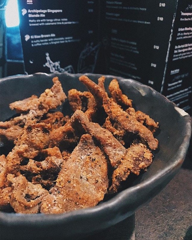 It’s midweek, so we’re treating ourselves to Crispy Fried Chicken Skin.