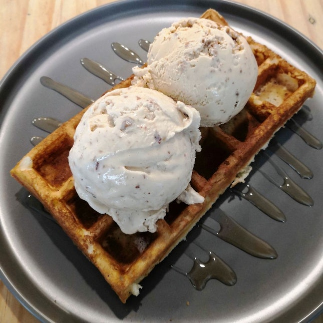 Waffle with 2 scoop($10.70)