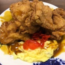 Fried Chicken Omu Curry Rice