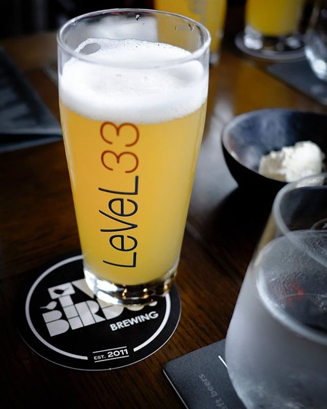 When @twobirdsbrewing nest up at @level33_sg , you get the limited edition Golden Ale that exudes hop forward, flavour intensity of tropical fruits from the Tasmanian hops and drinkability typical of an ale.