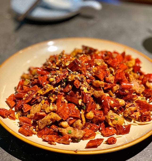 Fried Chicken With Chillies $16 (辣子鸡)