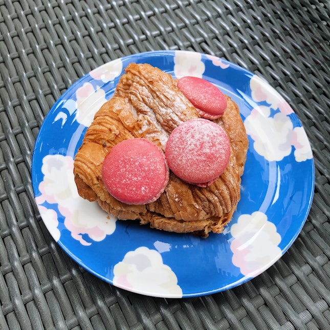 Ispahan Twice Baked Croissant [$6]