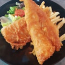 Cod fish & chips ($9.50 + $1 for truffle fries)