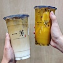 Oolong Tea Latte & Mango Fruit Tea