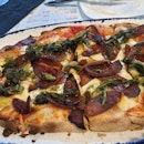 Chorizo Pizza with fresh mozzarella $21++