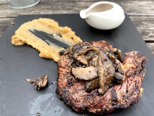 Beef Steak with mushrooms $27++ / 4 stars