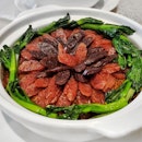 Traditional Steamed Claypot Rice with Chinese Sausage