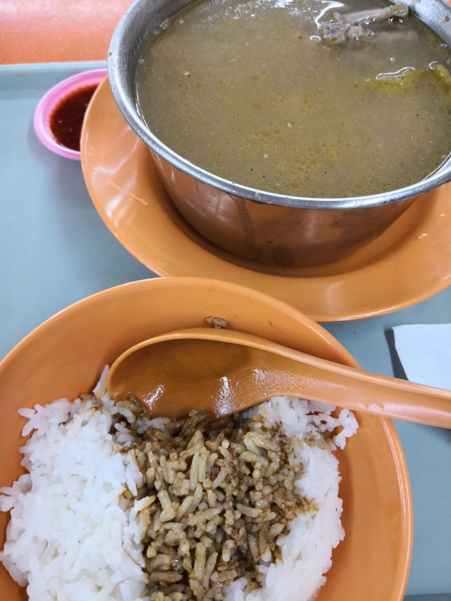 Lunch With Salted Vege Duck Soup