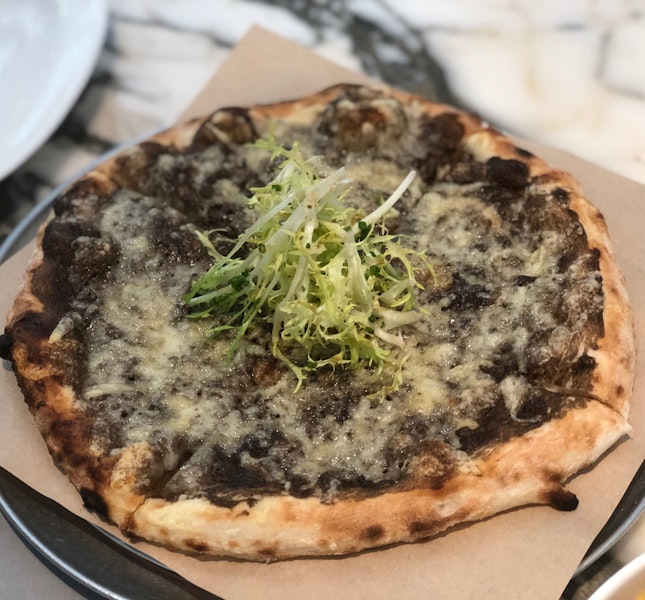 Black Truffle and Fontina Cheese Pizza