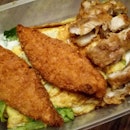Fish Cutlet & Teriyaki Chicken Omurice