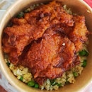 Chicken Cutlet With Soy Garlic Fried Rice