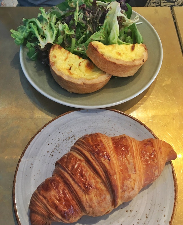 Original Croissant ($3.2) + Quiche With Salad ($11+)
