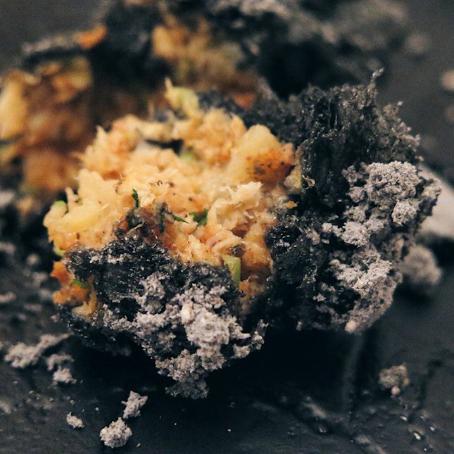 This is called charcoal and it is one of the most delightful dishes of the night.