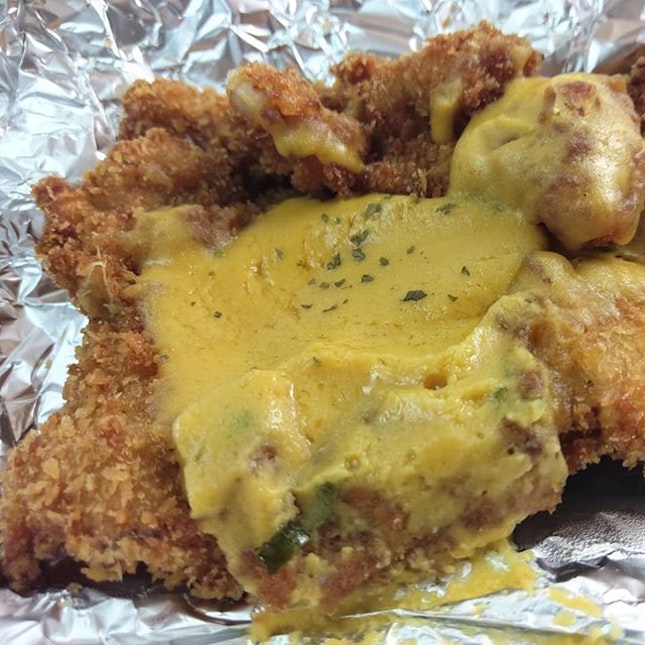 Salted egg chicken cutlet from Fusion Express delivered using Grab.