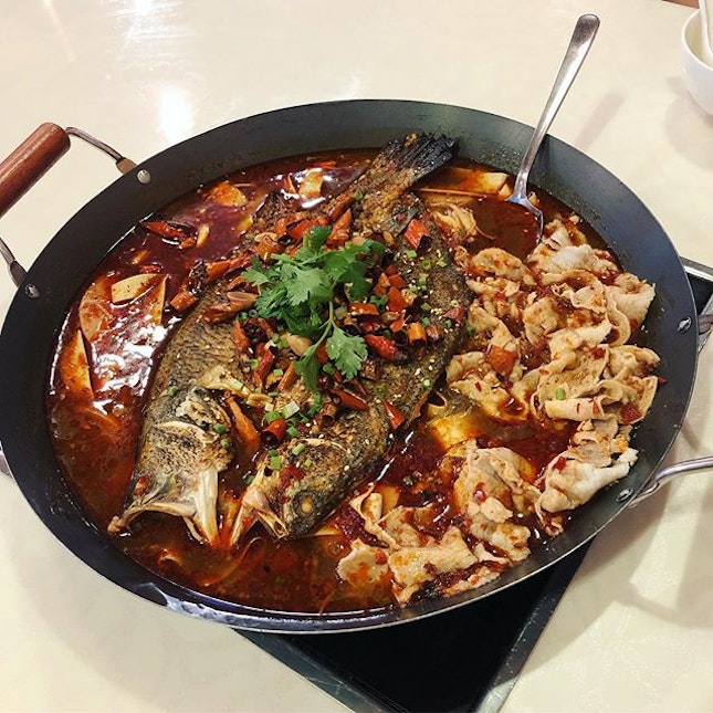 IMM 三元阁’s mala grilled fish.