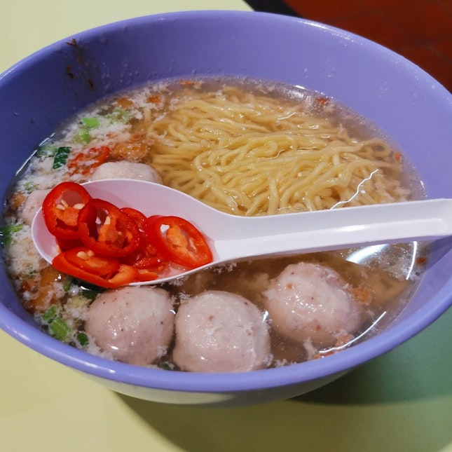 Minced Meat Noodles Soup