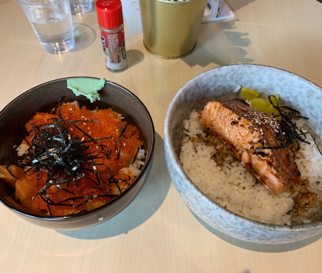 Salmon Chirashi & Salmon Teriyaki Don