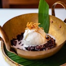 Black Sticky Rice Pudding with Coconut Ice Cream