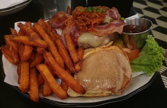 The Cantonese BBQ Burger ($24++)