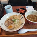 Tsukemen Noodles lunch set (white soup base).