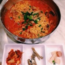 Spicy Korean ramen.